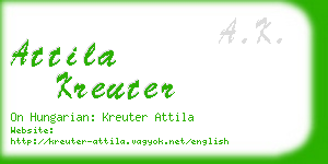 attila kreuter business card